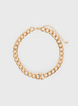 Chunky gold-toned chocker Lobster clasp fastening, heavyweight