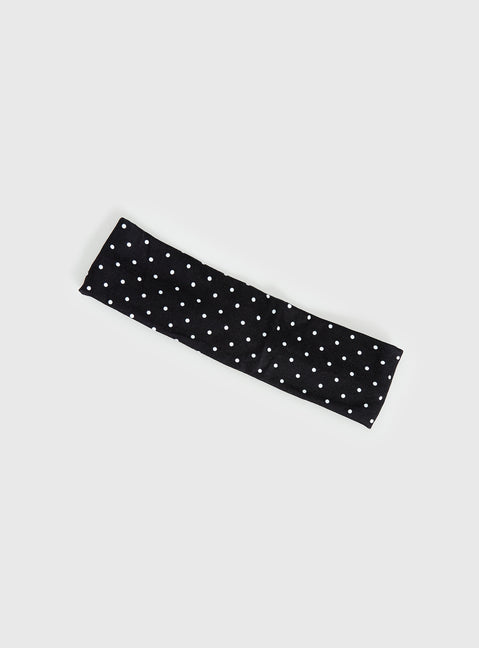 The Juney Headband Black Polka Dot