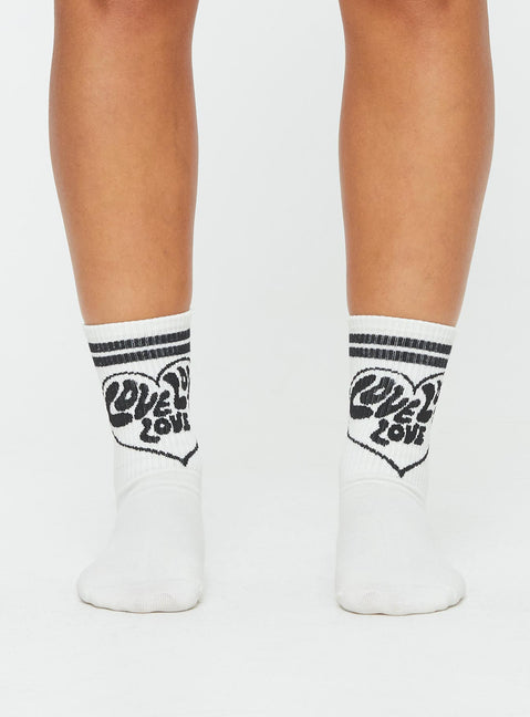Graphic print socks Elasticated cuff, good stretch, unlined 