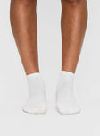 Vandon Crew Sock White