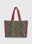 Jovie Tote Bag Leopard / Red