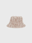 Teien Faux Fur Hat Brown