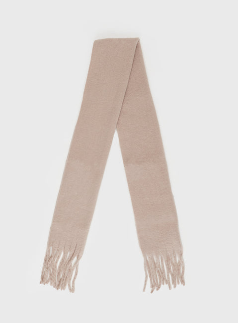 Brown Scarf Soft knit material with good stretch 