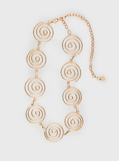 Chain belt  Gold-toned, lobster clasp fastening 