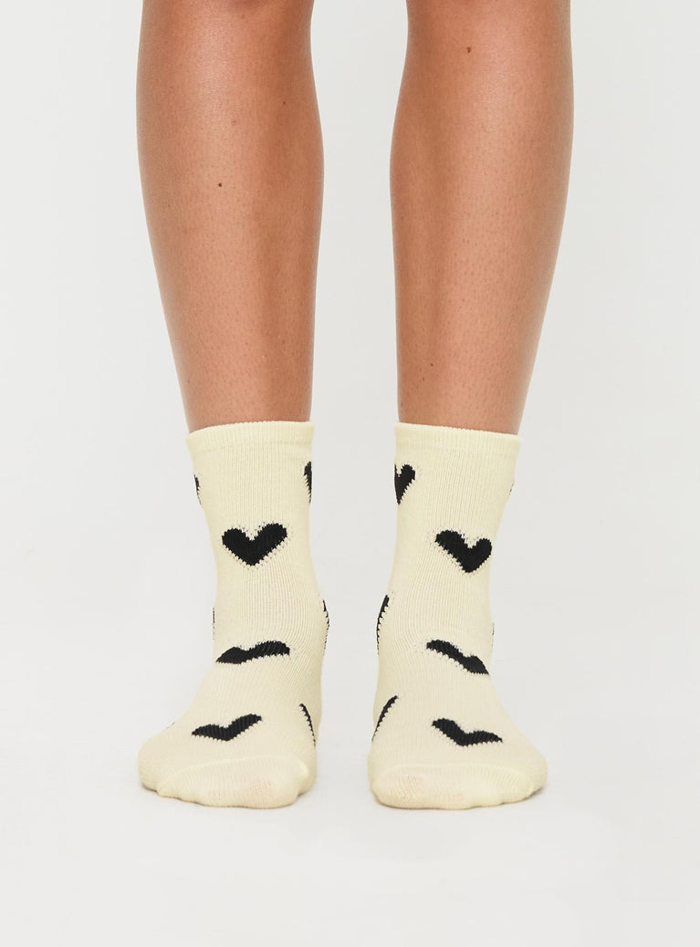 Lack Of Love Socks Yellow