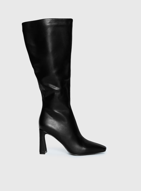 Sawyer Knee High Boots Black