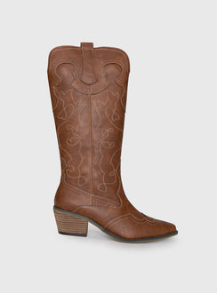 Therapy Malvin Cowboy Boots Tan