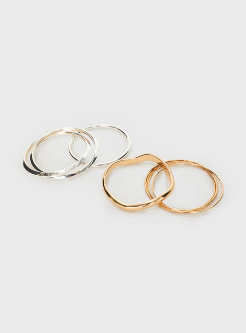 gold and silver bangle pack