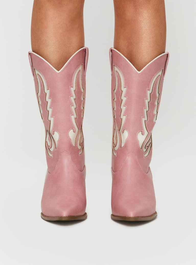 Billini Norva Boots Pink / Ivory