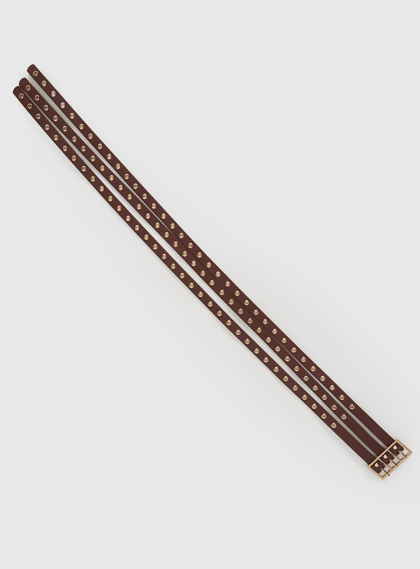 Dusk Dipped Layered Belt Brown / Gold