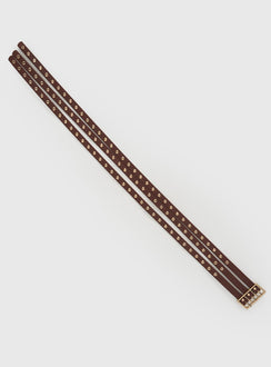 Dusk Dipped Layered Belt Brown / Gold