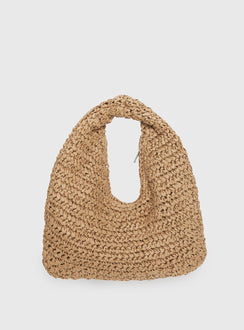 Ramina Straw Shoulder Bag Tan