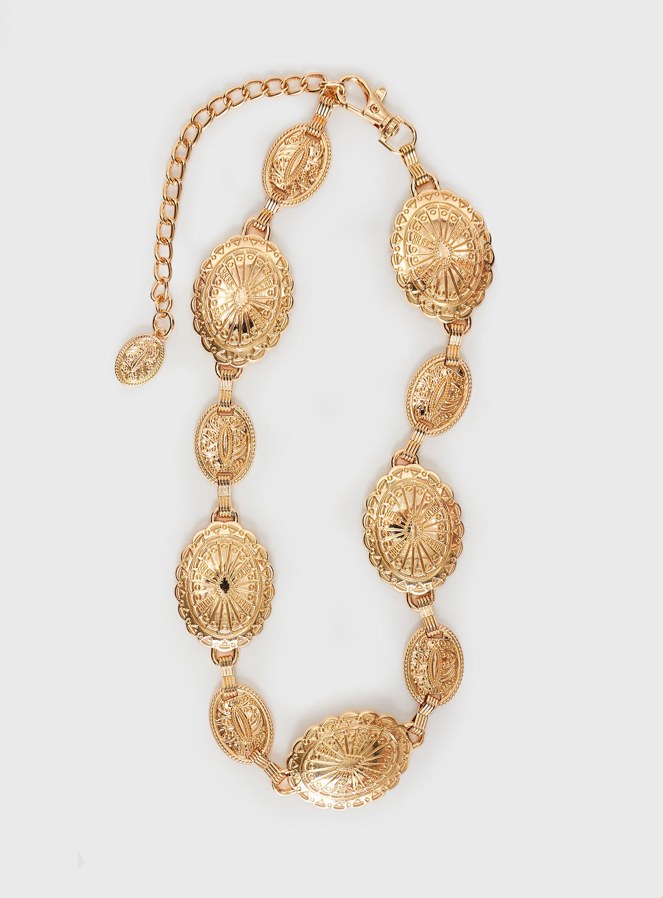 Gold toned chain belt