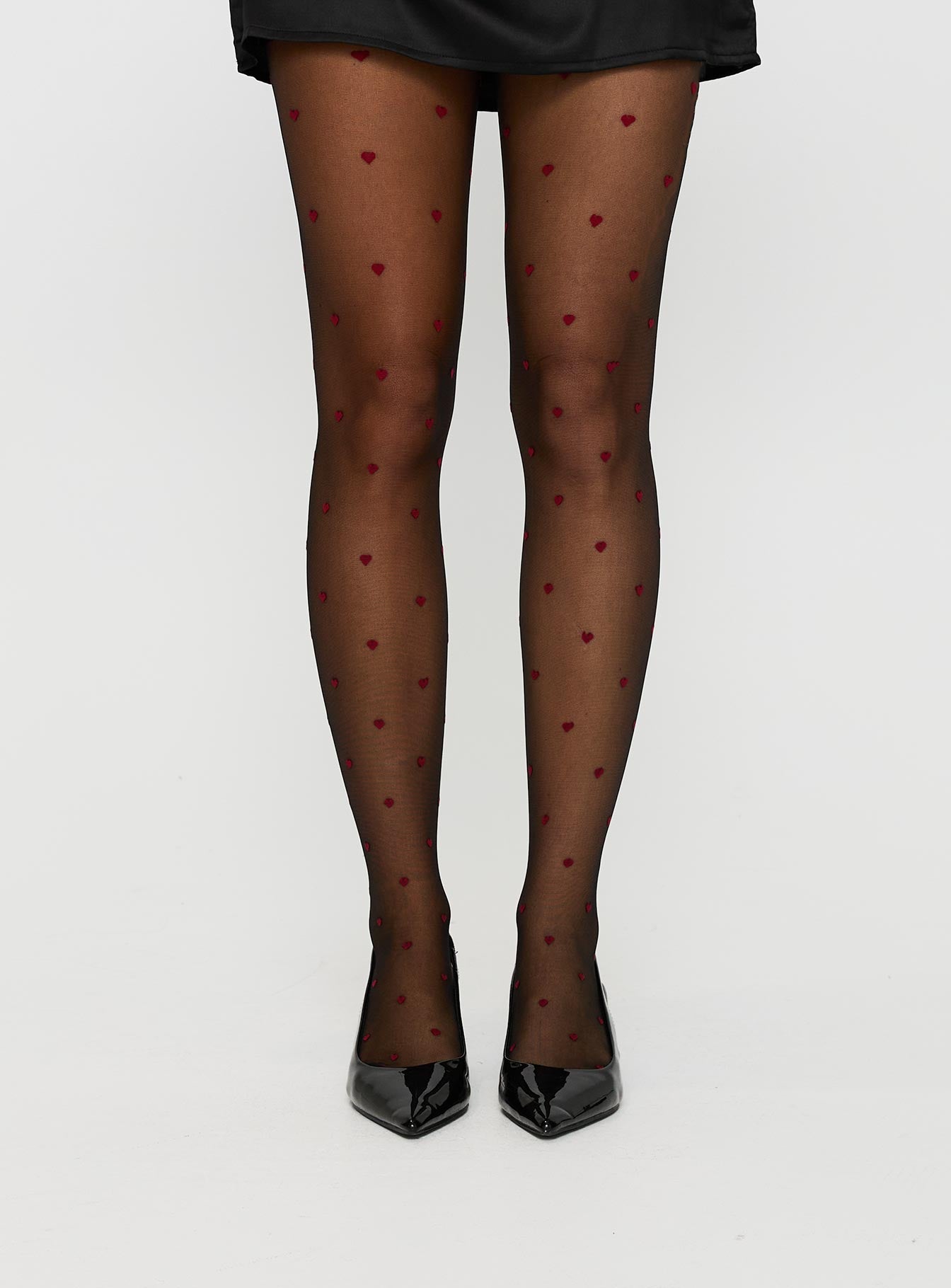 In My Heart Stockings Black / Red