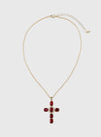 Jacintha Necklace Gold / Red