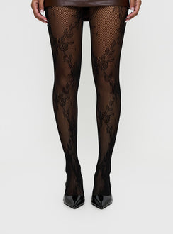 Murmur Lace Stockings Black