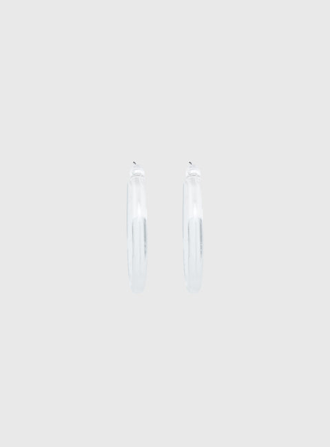 Stars Shine Hoop Earrings Clear