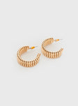 Earrings Hoop-style, gold toned