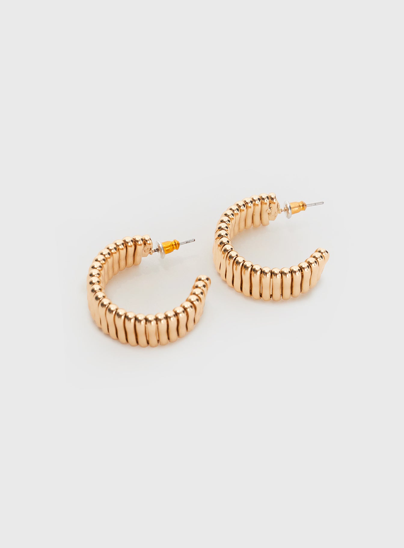 Earrings Hoop-style, gold toned