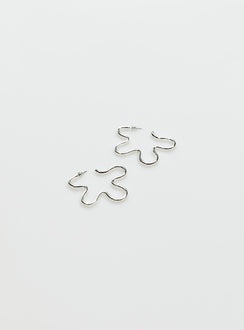 Earrings Silver toned Stud fastening 