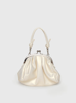 Clutch Silver-toned hardware, snap closure, fixed handle, removable crossbody strap, internal card slip