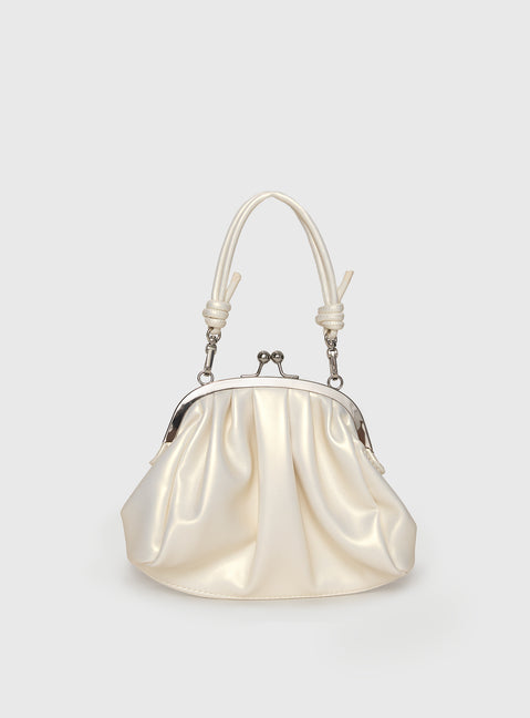 Clutch Silver-toned hardware, snap closure, fixed handle, removable crossbody strap, internal card slip