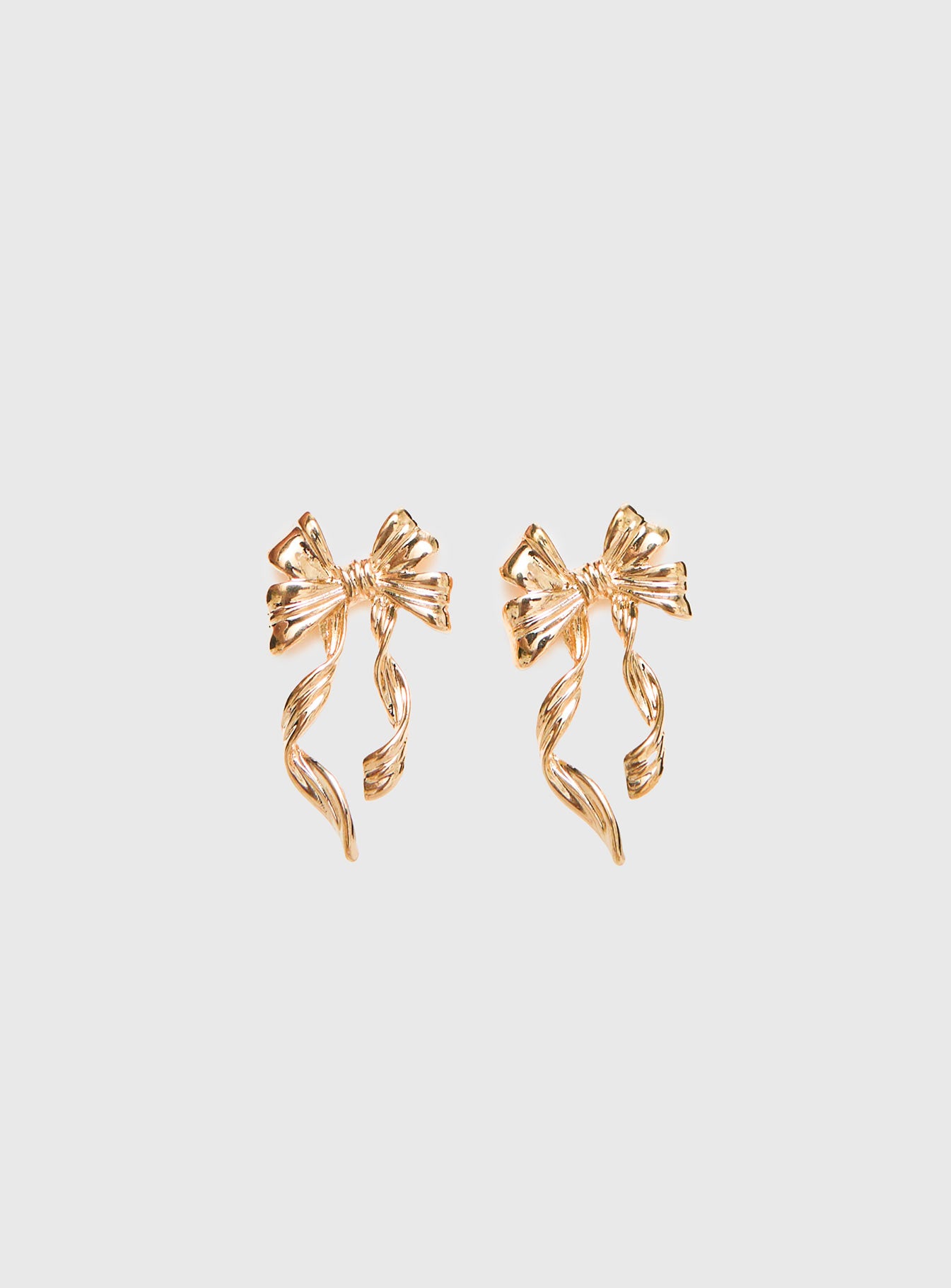 Keep A Secret Bow Earrings Gold