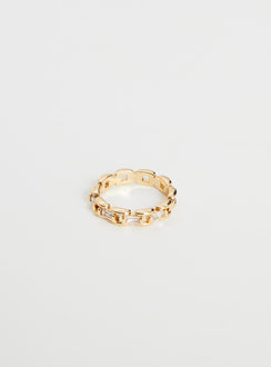 Riveting Gold Plated Ring Gold