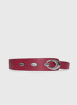 Jaide Low Waist Belt Red / Silver