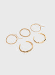 Gold-toned bracelet pack Bracelet & bangle styles, lobster clasp fastening