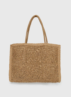 Love Like This Straw Tote Bag Tan