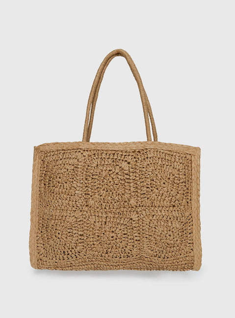 Love Like This Straw Tote Bag Tan