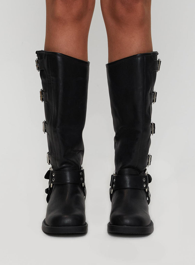 Buckle Down Boots Black