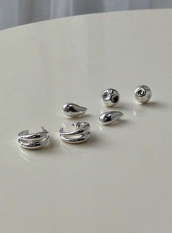 Run The Party Earring Pack Silver