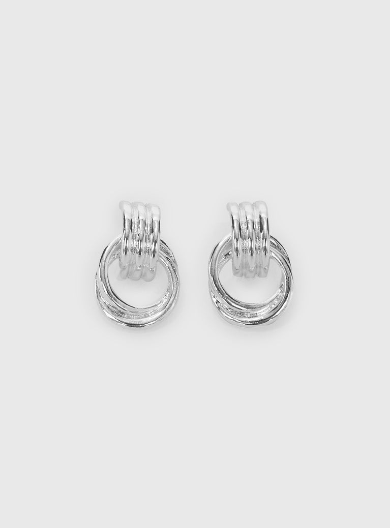 Second Guessing Earrings Silver