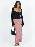 Mullins Bias Cut Maxi Skirt Pink Princess Polly  Maxi 