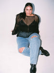 The Kennedy Sweater Black Curve Lower Impact Princess Polly  regular 