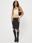 One shoulder mesh top Ruching at side, asymmetric hem Good stretch, lined bust