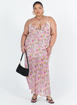 product Princess Polly Scoop Neck  Emily Maxi Dress Pink Floral Curve