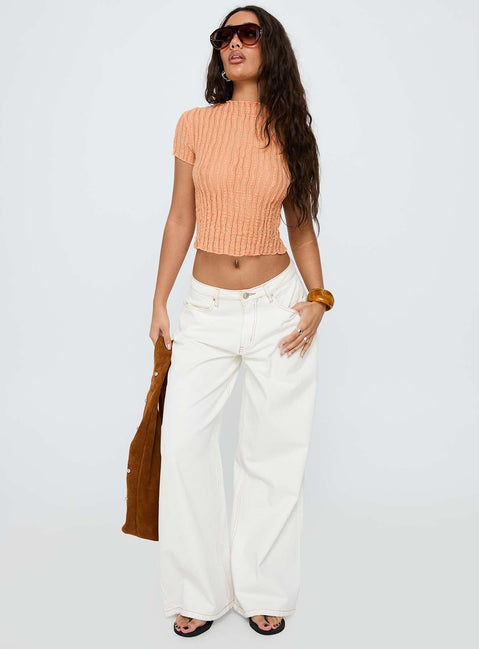 Padra Short Sleeve Top Orange