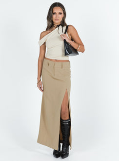 product Fall Maxi Skirt Taupe Princess Polly  Maxi 