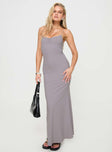 Princess Polly V-Neck  Arabellia Maxi Dress Grey