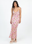 Princess Polly Sweetheart Neckline  Emily Maxi Dress Pink Floral Petite