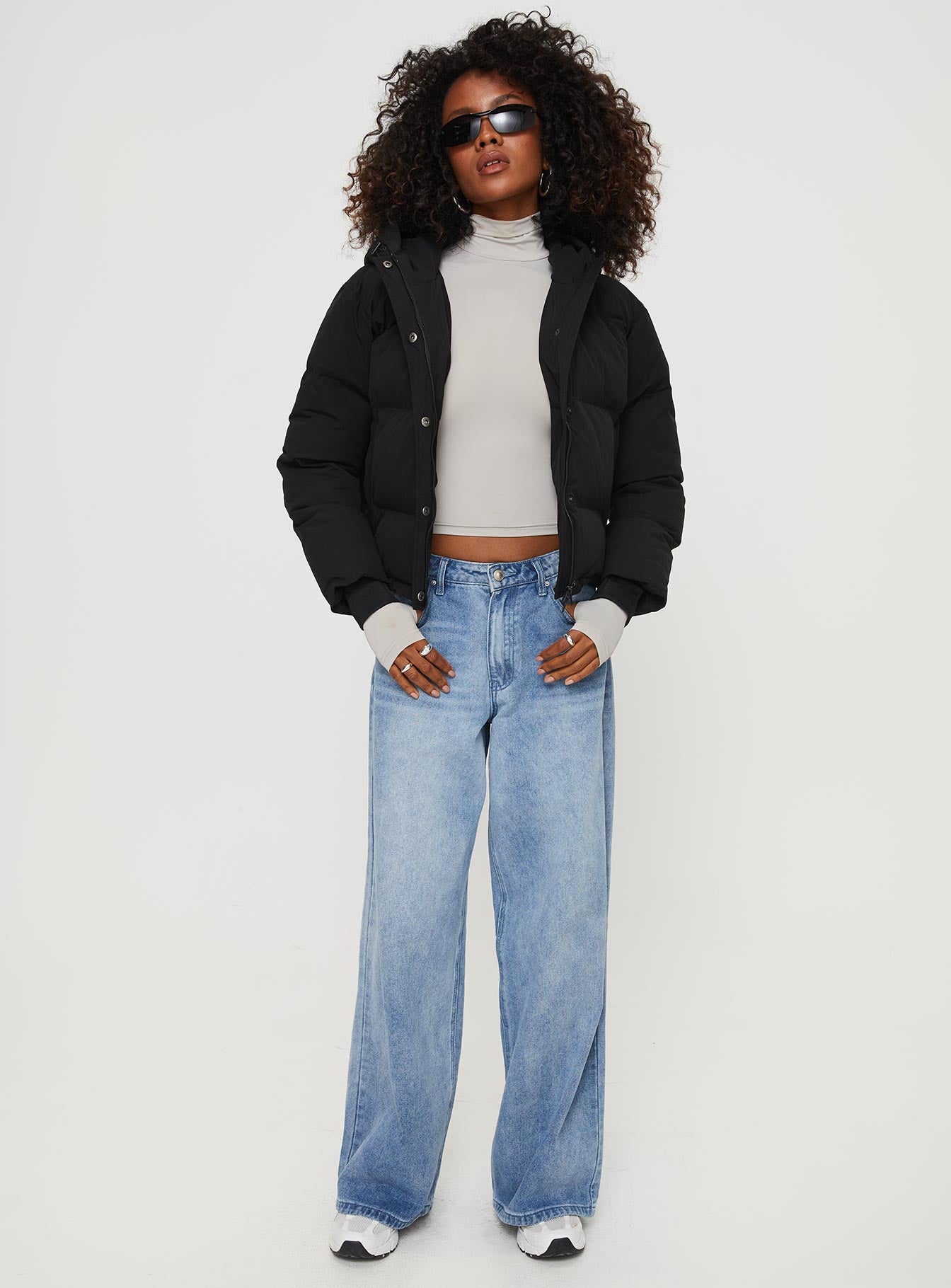 Morrie Hooded Puffer Jacket Black