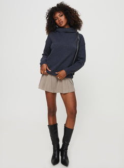 Oswin Turtleneck Sweater Navy Princess Polly  long 