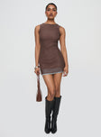 Ren Mini Dress Brown/ Blue