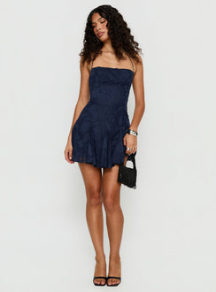 Delamere Mini Dress Navy Burnout