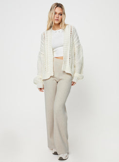 product Abner Cable Cardigan Cream Princess Polly  Long 