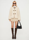 Teddy coat Relaxed fit, twin hip pockets, drop shoulder  Gold-toned clasp fastening down front 