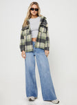 Veera Plaid Shacket Sage